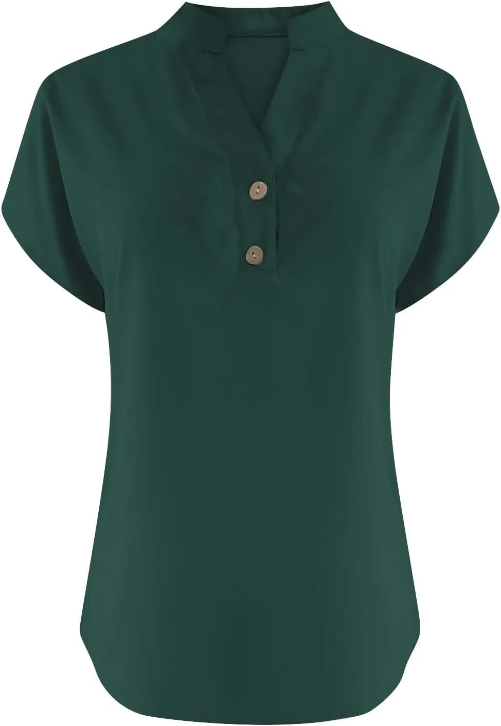 Summer Tops for Women,2025 Trendy Short Sleeve Cotton Linen Shirt Casual Button v Neck Tunic Blouses Outfits,
