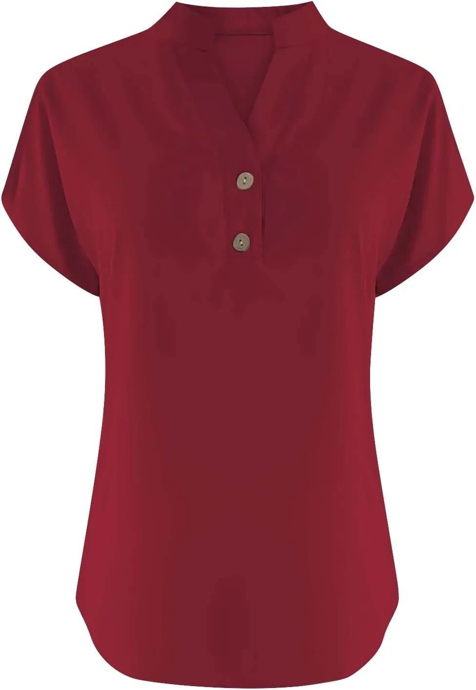 Summer Tops for Women,2025 Trendy Short Sleeve Cotton Linen Shirt Casual Button v Neck Tunic Blouses Outfits,