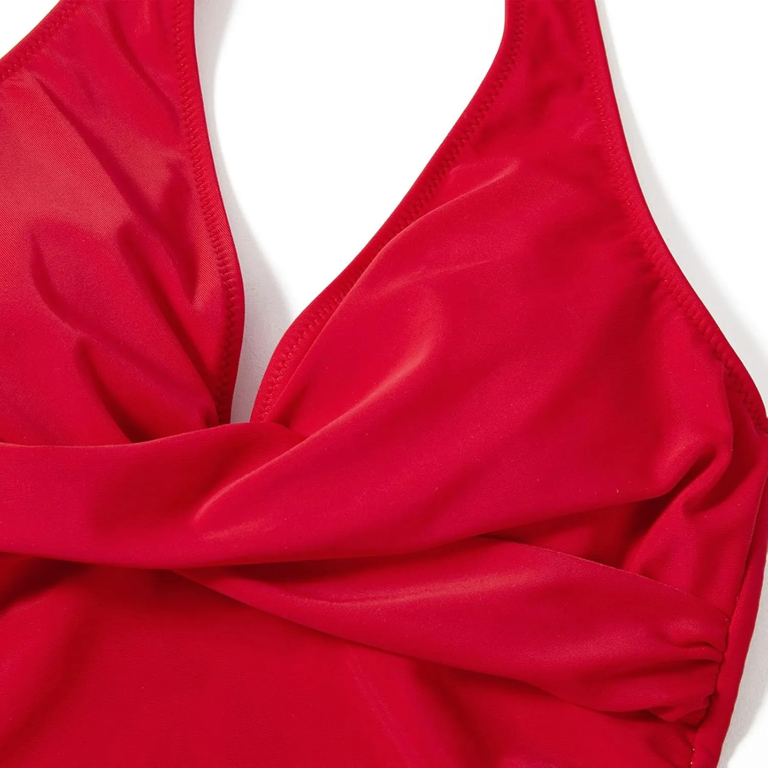 SUUKSESS Women Sexy Halter Tankini Bathing Suit Slimming Tummy Control Swimsuit