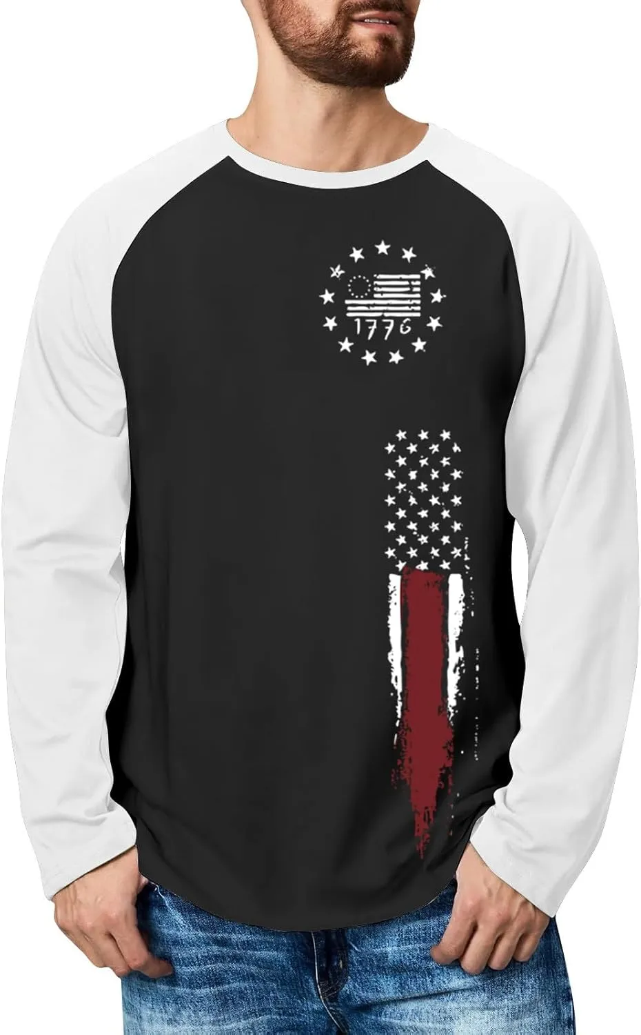 Sweatshirts For Men Crewneck Vintage Casual Prints Long Sleeve Graphic Fashion Outdoor Graphic Sweatshirts