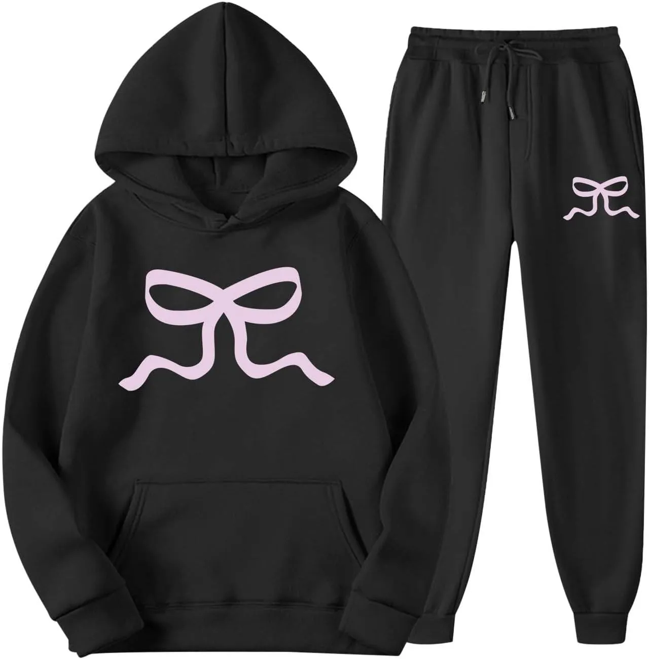 Sweatsuits For Women Set 2 Piece Hoodie Fall Long Sleeve Pullover And Long Pants Lounge Sets Oversize Y2K Tracksuit