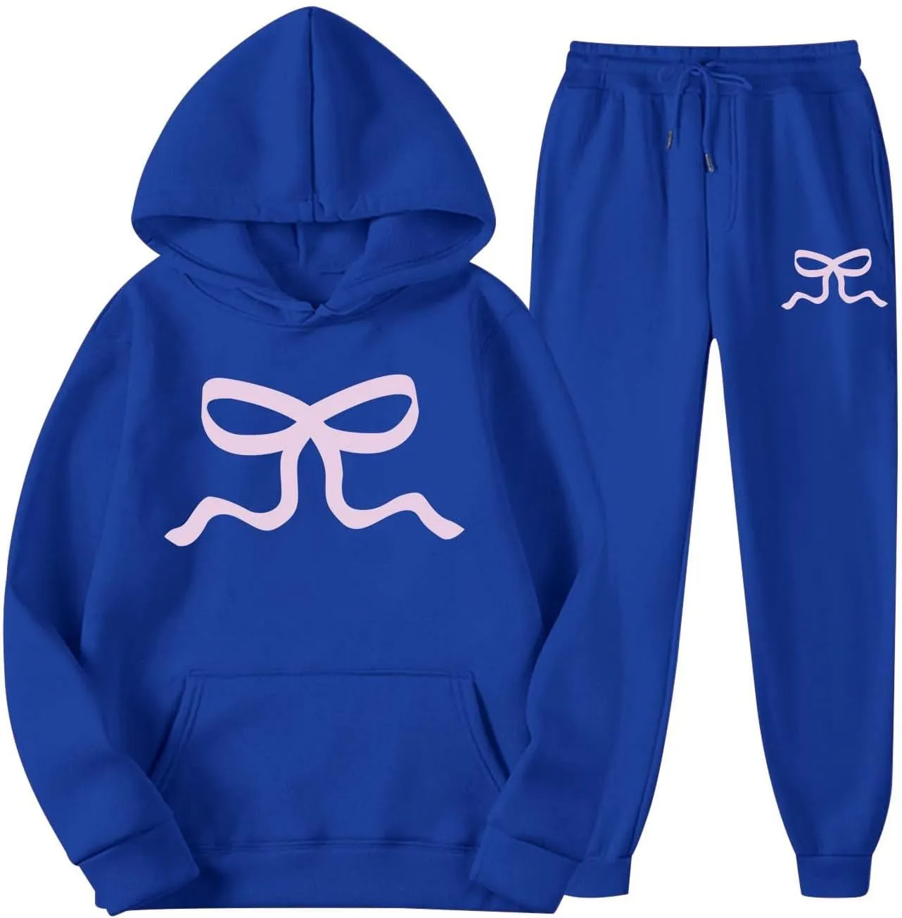 Sweatsuits For Women Set 2 Piece Hoodie Fall Long Sleeve Pullover And Long Pants Lounge Sets Oversize Y2K Tracksuit