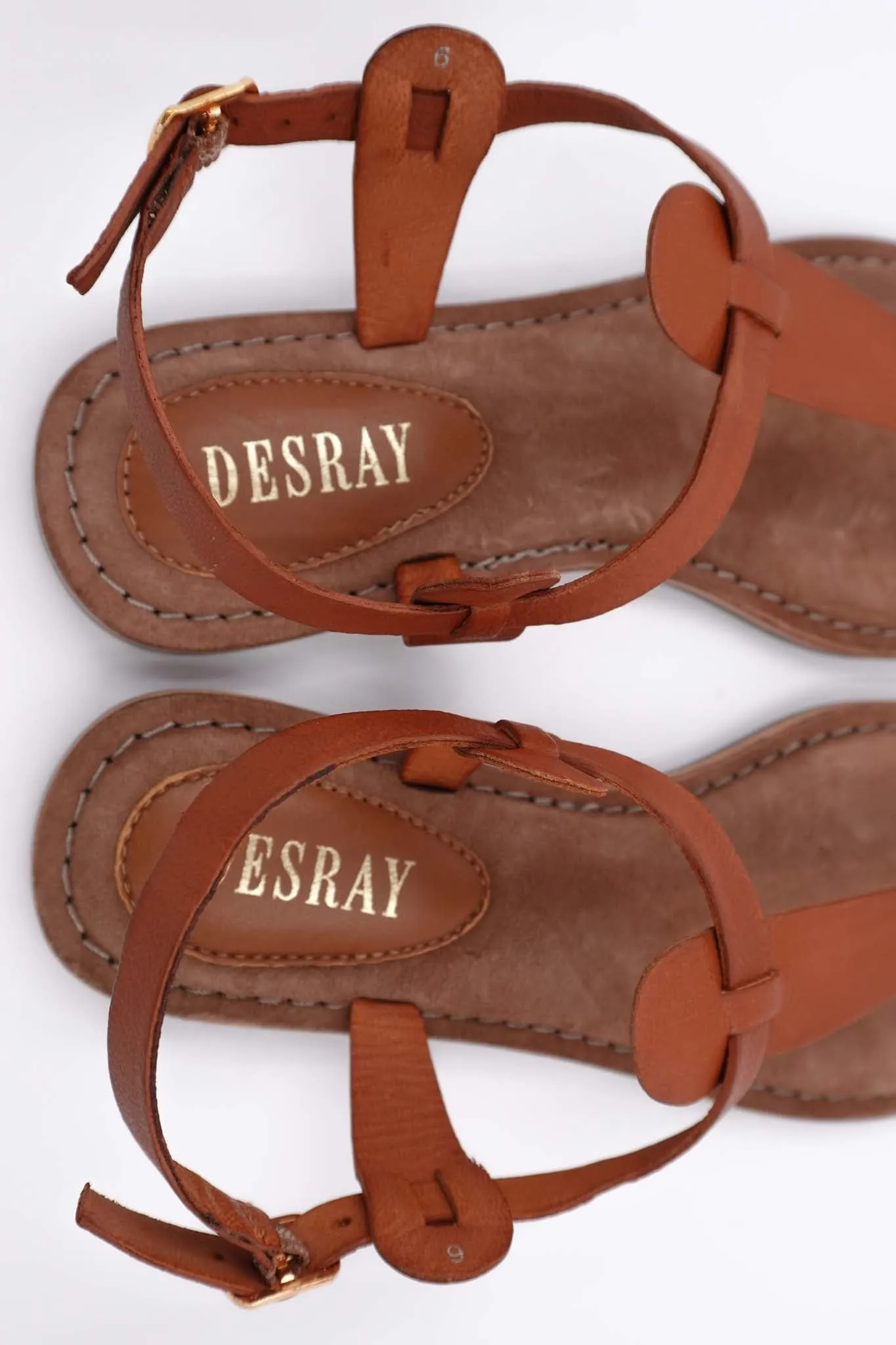Tan T Bar Sandals