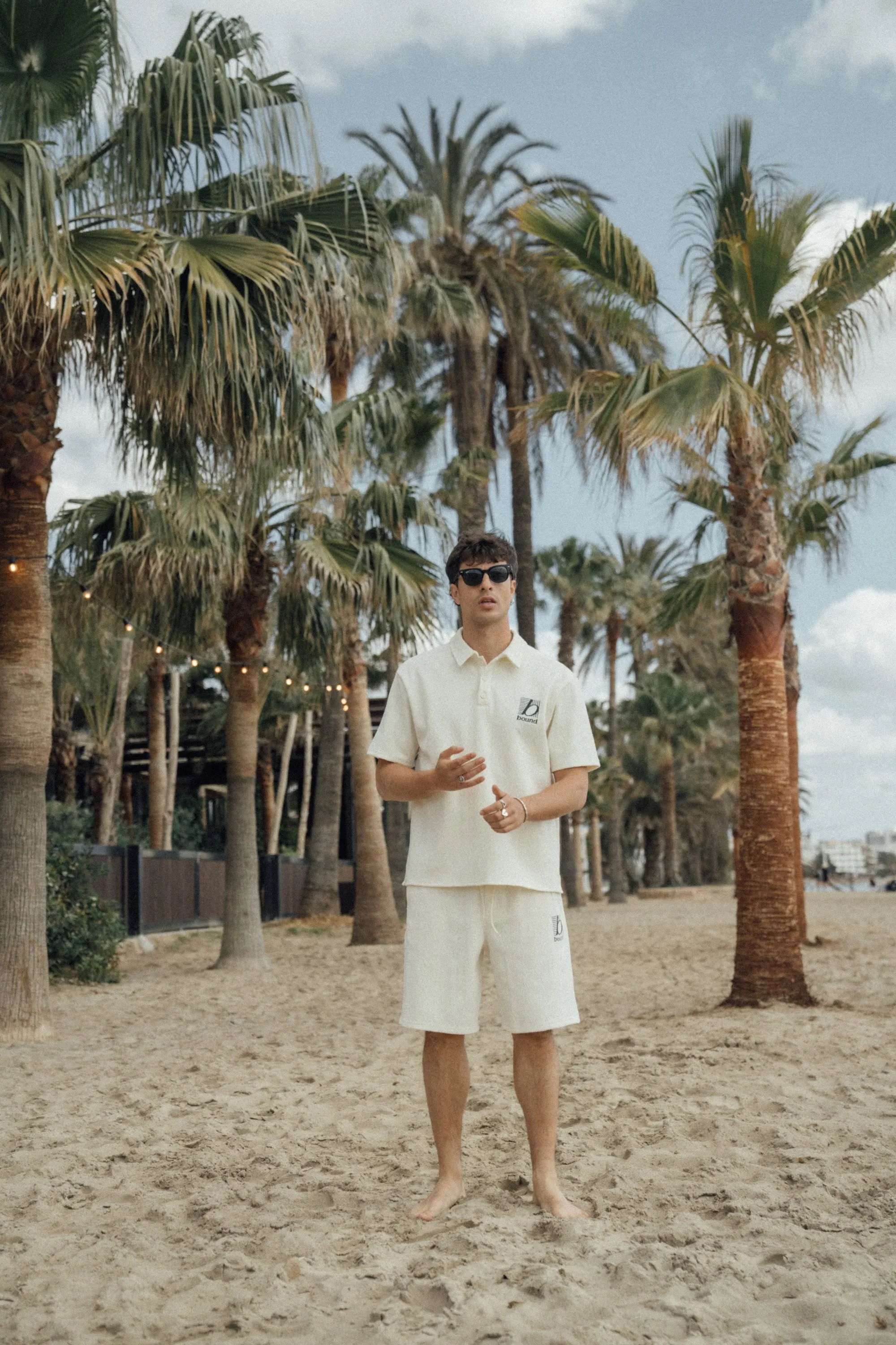 TENNIS CABLE TEXTURE SHORTS - ECRU