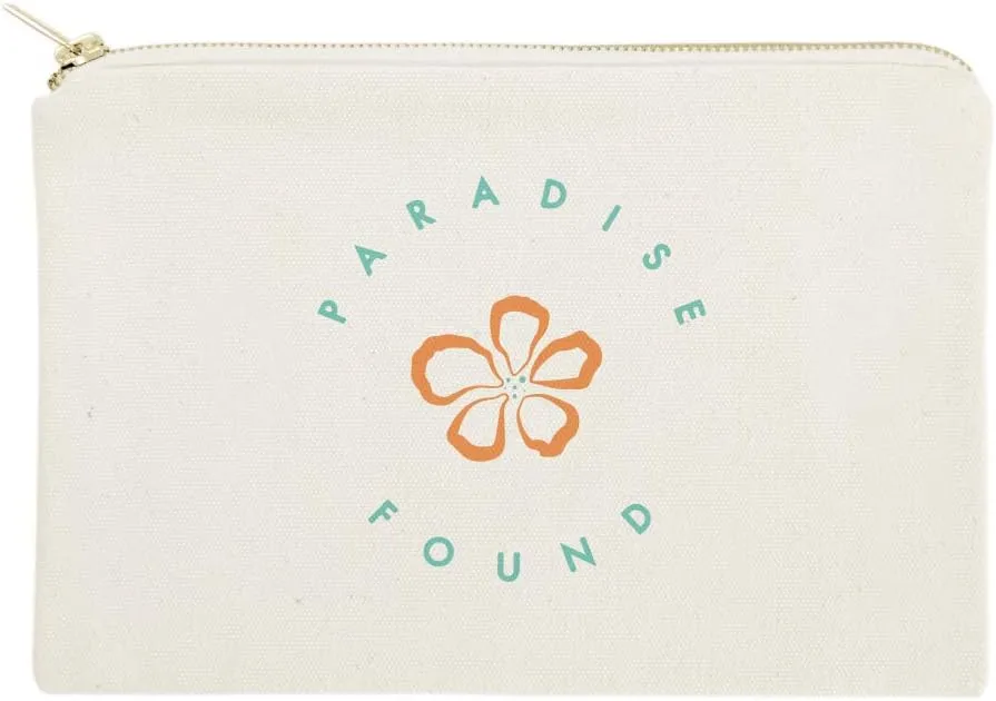 The Cotton & Canvas Co. Paradise Found Summer Beach Cosmetic Bag and Travel Make Up Pouch