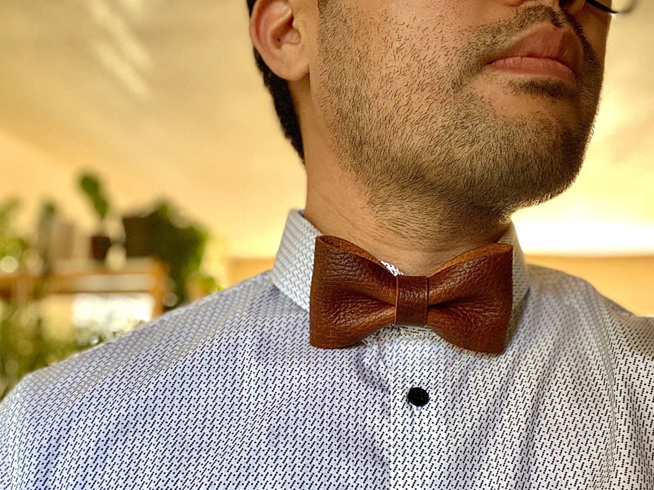 The Doctor | Leather Bow Tie