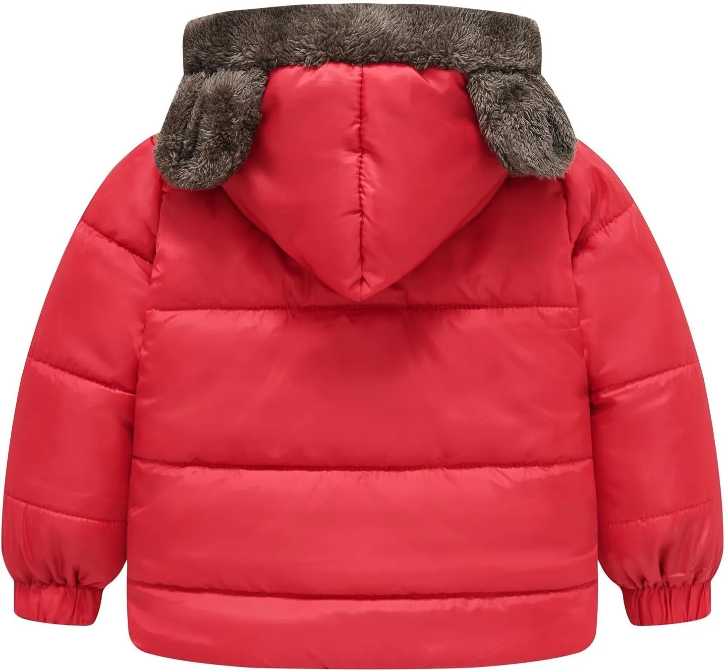 Toddler Boy Bear Ears Coat Boys and Girls Middle Children Solid Color Cute Pocket Short Cotton Padded Teen Light Jacket