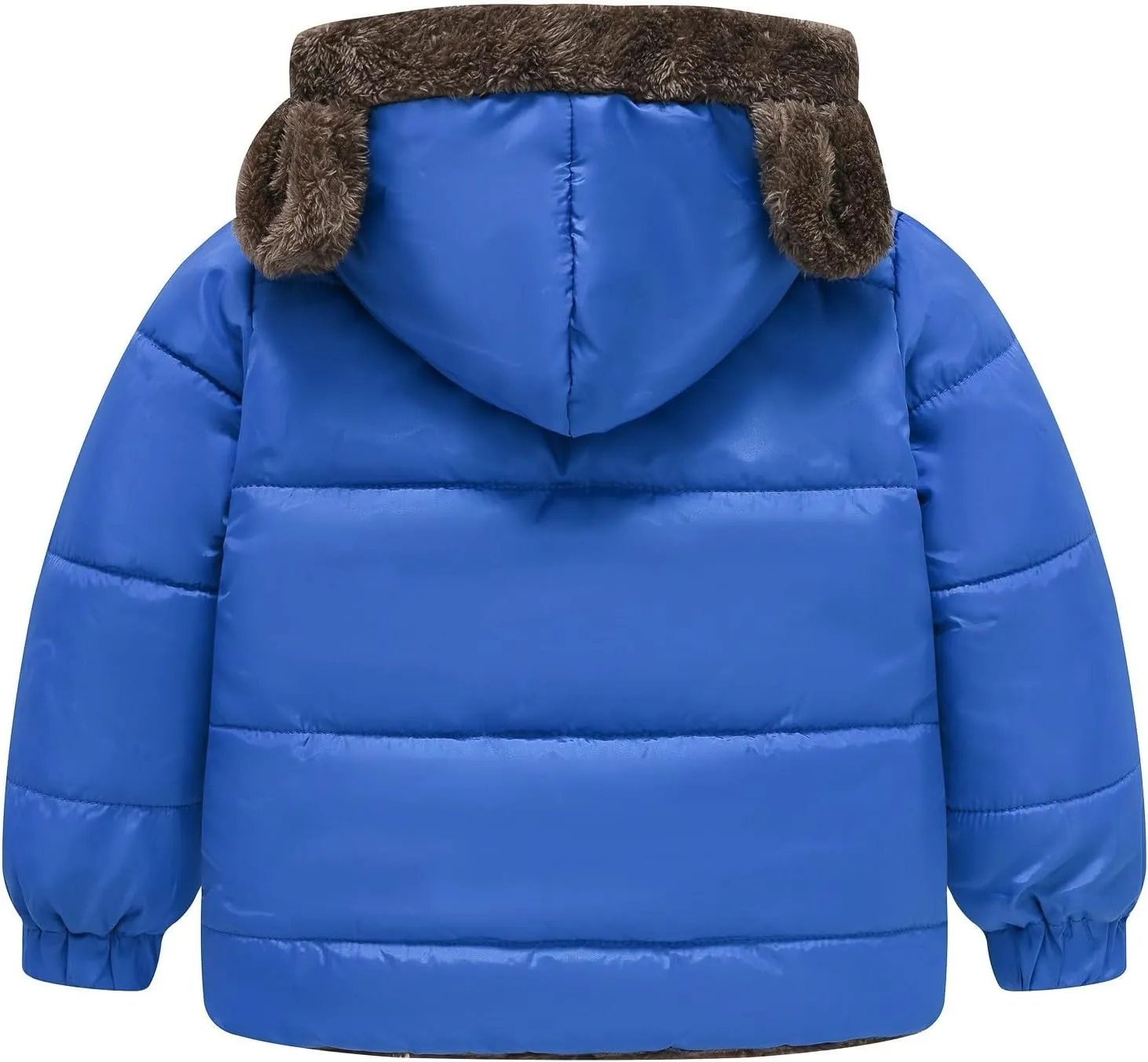Toddler Boy Bear Ears Coat Boys and Girls Middle Children Solid Color Cute Pocket Short Cotton Padded Teen Light Jacket