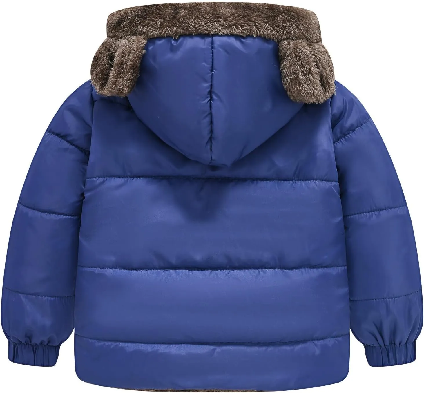 Toddler Boy Bear Ears Coat Boys and Girls Middle Children Solid Color Cute Pocket Short Cotton Padded Teen Light Jacket
