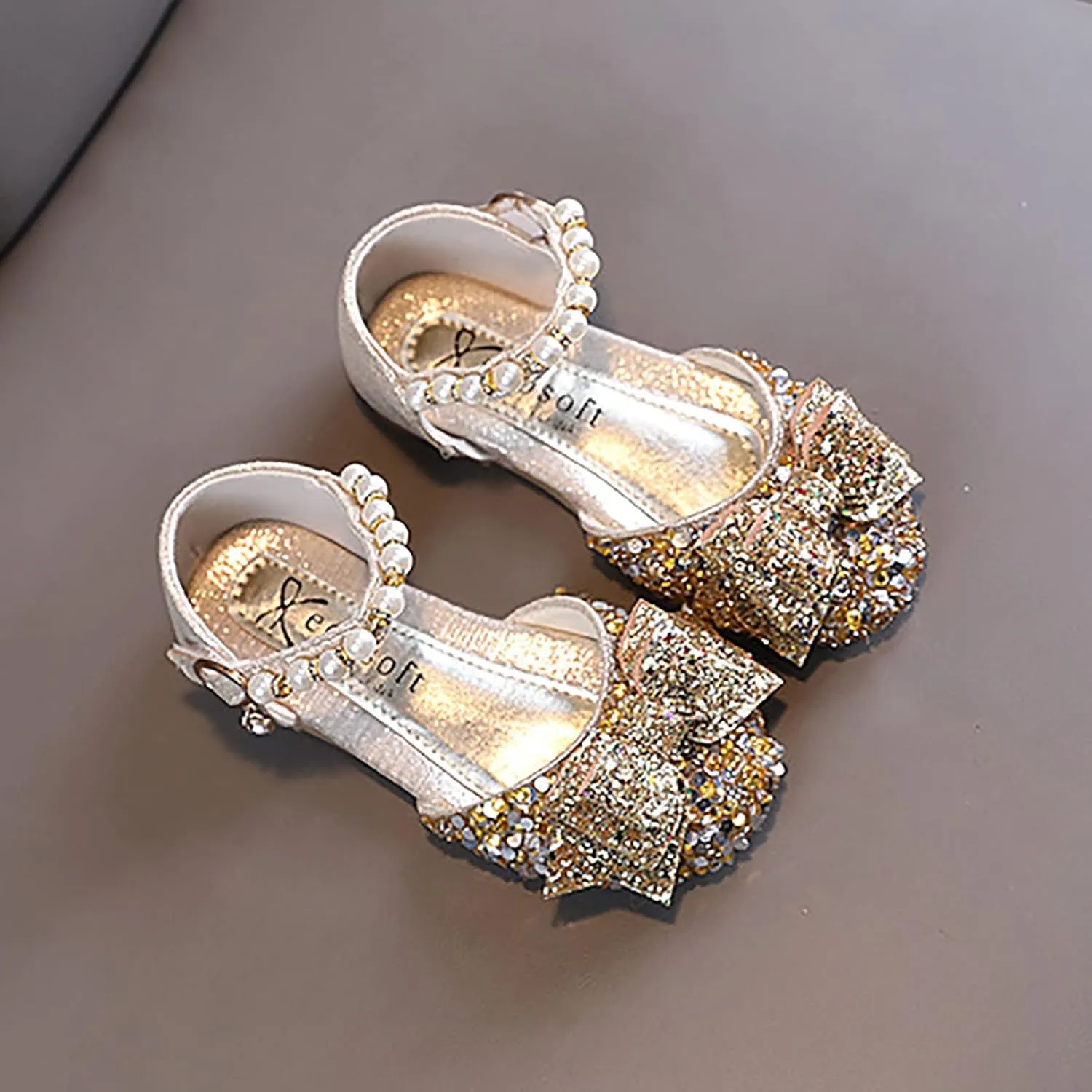 Toddler Girls Slippers Size 5 Toddler Baby Casual Princess Dress Shoes Comfortable Flat Outdoor Girl Slide for Big Kids