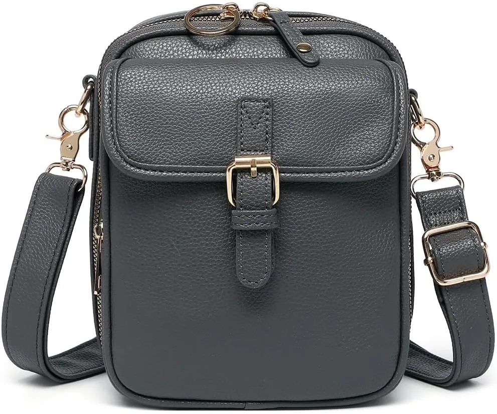 Tojoyride Crossbody Bag,2025 Upgrade Double Layer Large Capacity Mini Messenger Bag, With 10 Card Slots and Anti-Theft Zipper