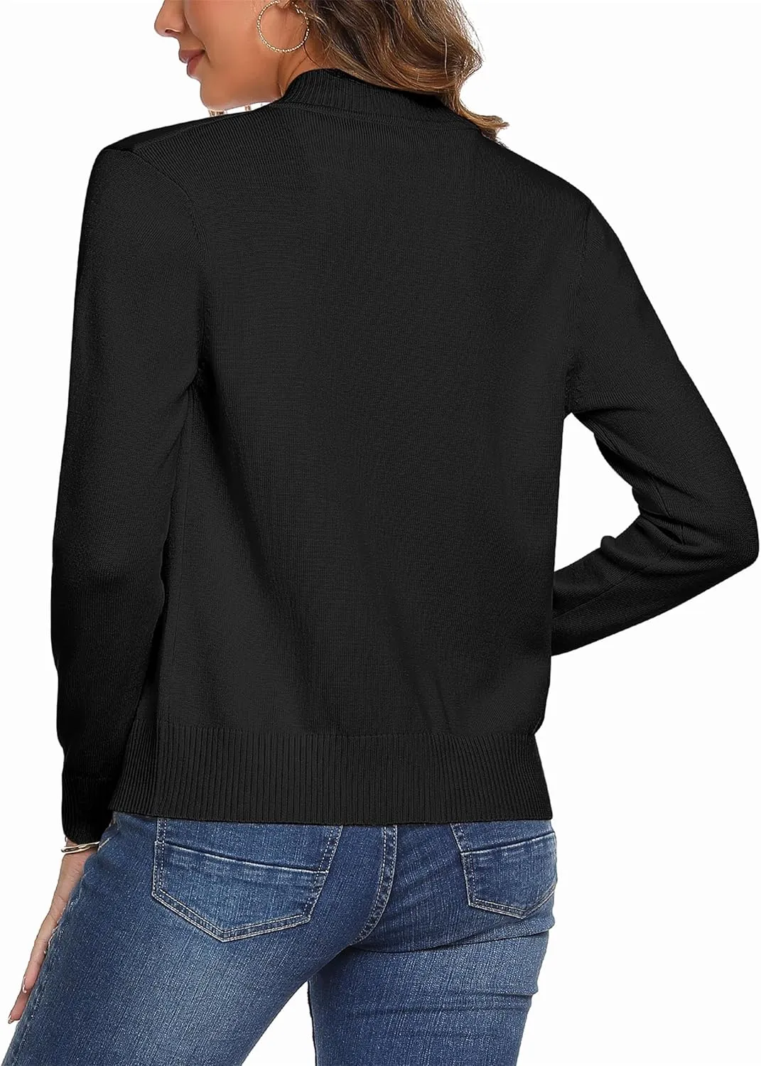 Totatuit Womens Long Sleeve Knitted Zip Up Sweater Cardigans Sweaters Lightweight Zipper Sweatshirts Jacket