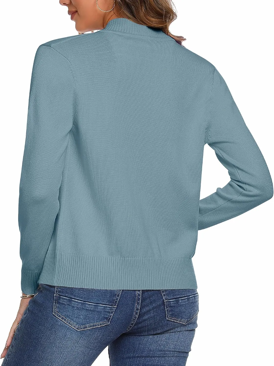 Totatuit Womens Long Sleeve Knitted Zip Up Sweater Cardigans Sweaters Lightweight Zipper Sweatshirts Jacket