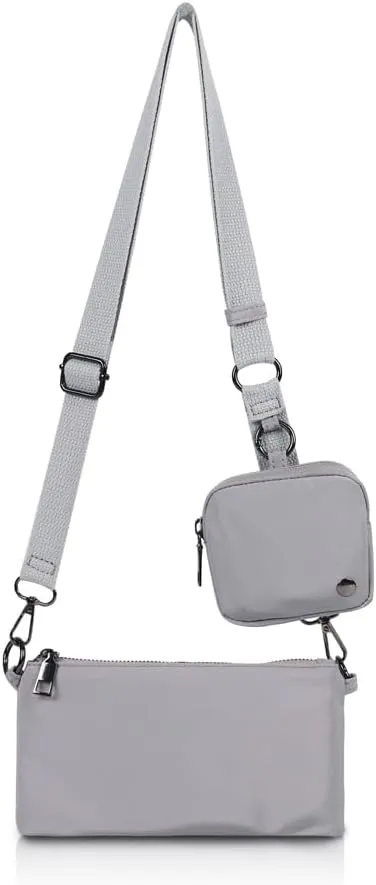 Trendy Crossbody Bags for Women Lightweight Nylon Shoulder Bag waterproof Waist Packs small purse for Travel sports