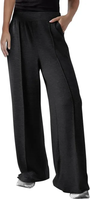 Wide Leg Sweatpants Women Baggy High Elastic Waist Loose Yoga Pants with Pockets Fleece Lined Athletic Golf Joggers