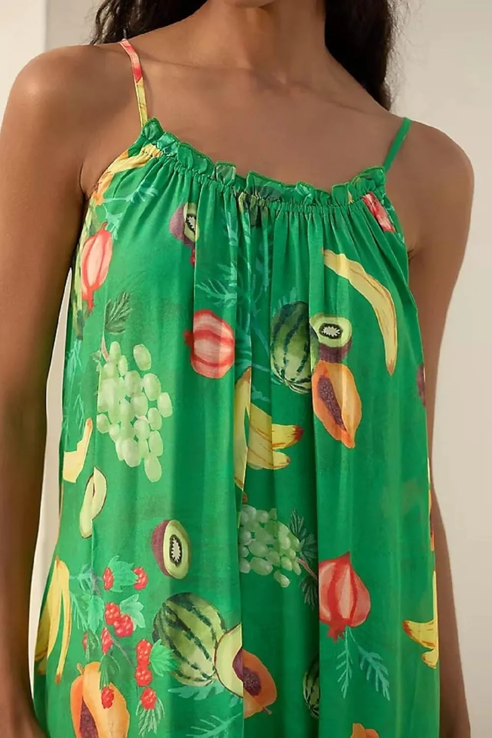Women Boho Cami Long Dress Graphic Spaghetti Strap Flowy Maxi Dress Summer A Line Beach Vacation Sundress