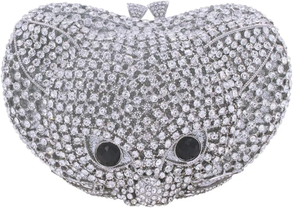 Women Clutch-Purse Chain Rhinestone Wedding Evening-Bag Luxury Handbag Mice