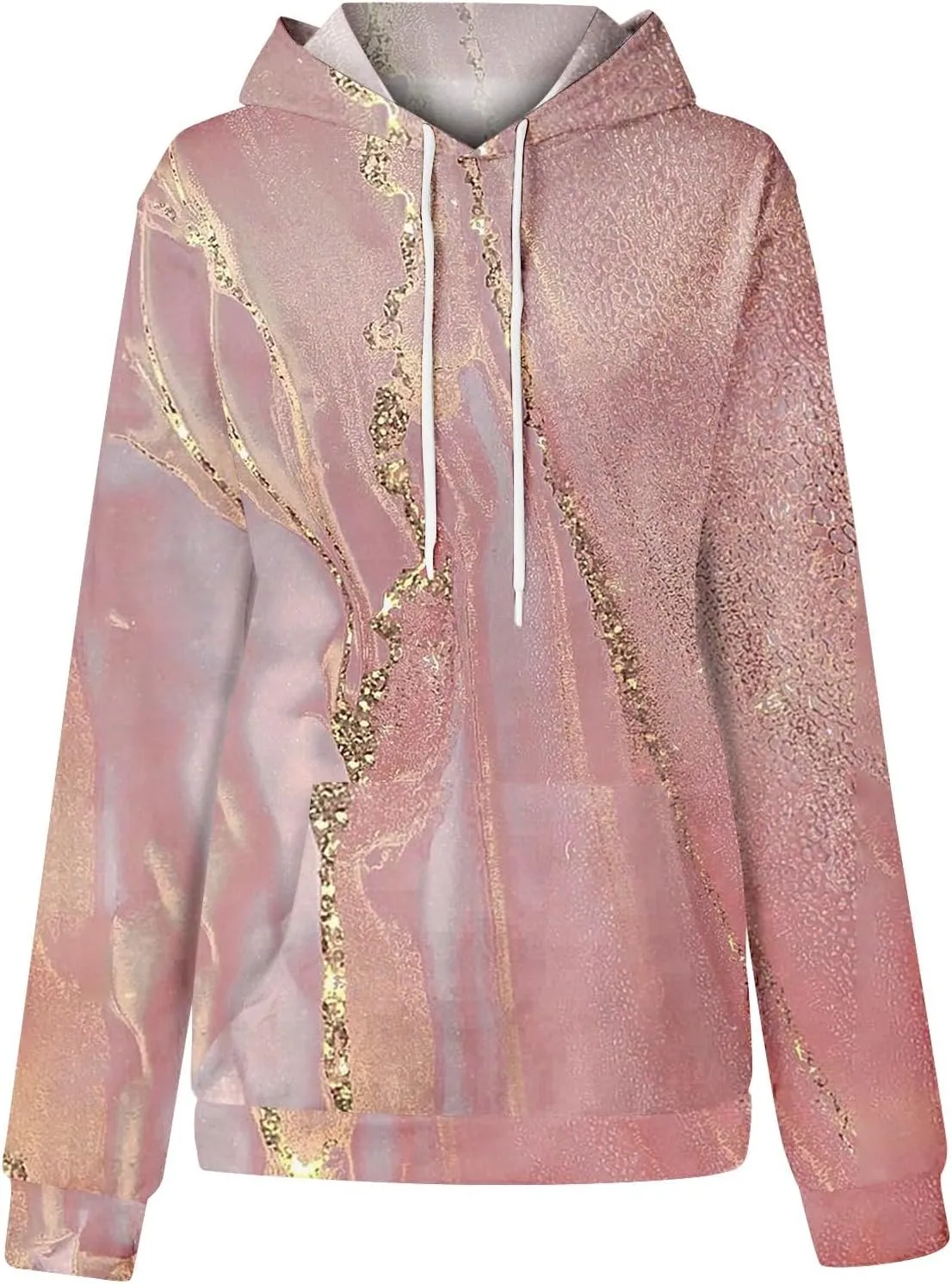Women Cute Hoodies, Women's Fashion Crewneck Sweatshirts Graphic Daily Long Sleeve Gradient Patchwork Hoodies