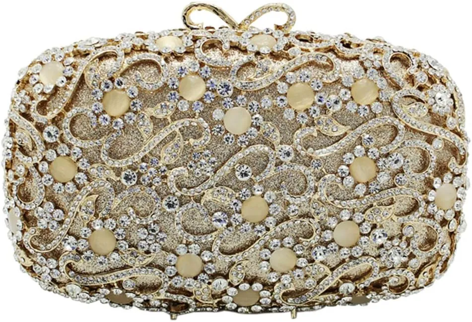 Women Diamond Clutch Wedding Evening-Bag Chain Rhinestone Purse Luxury Handbag