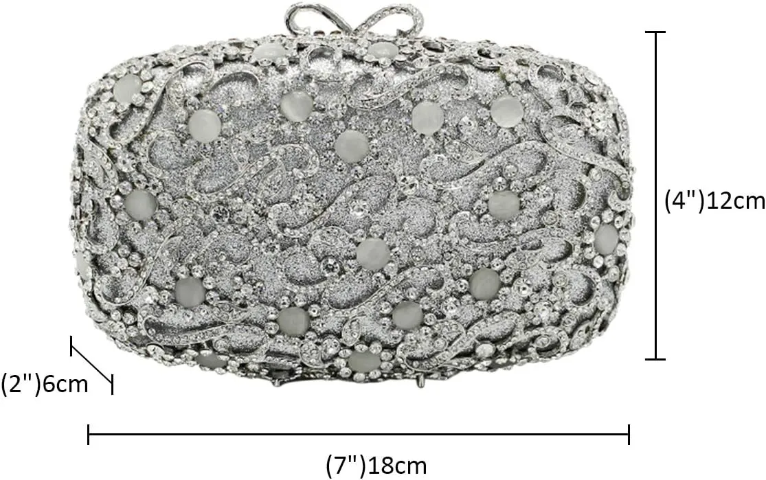 Women Diamond Clutch Wedding Evening-Bag Chain Rhinestone Purse Luxury Handbag