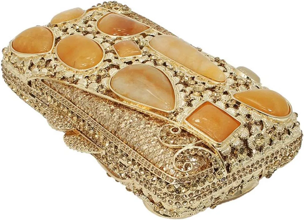 Women Evening-Bag Chain Luxury Wedding Clutch-Purse Rhinestone Ladies Handbag