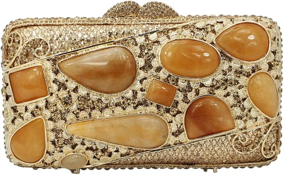 Women Evening-Bag Chain Luxury Wedding Clutch-Purse Rhinestone Ladies Handbag