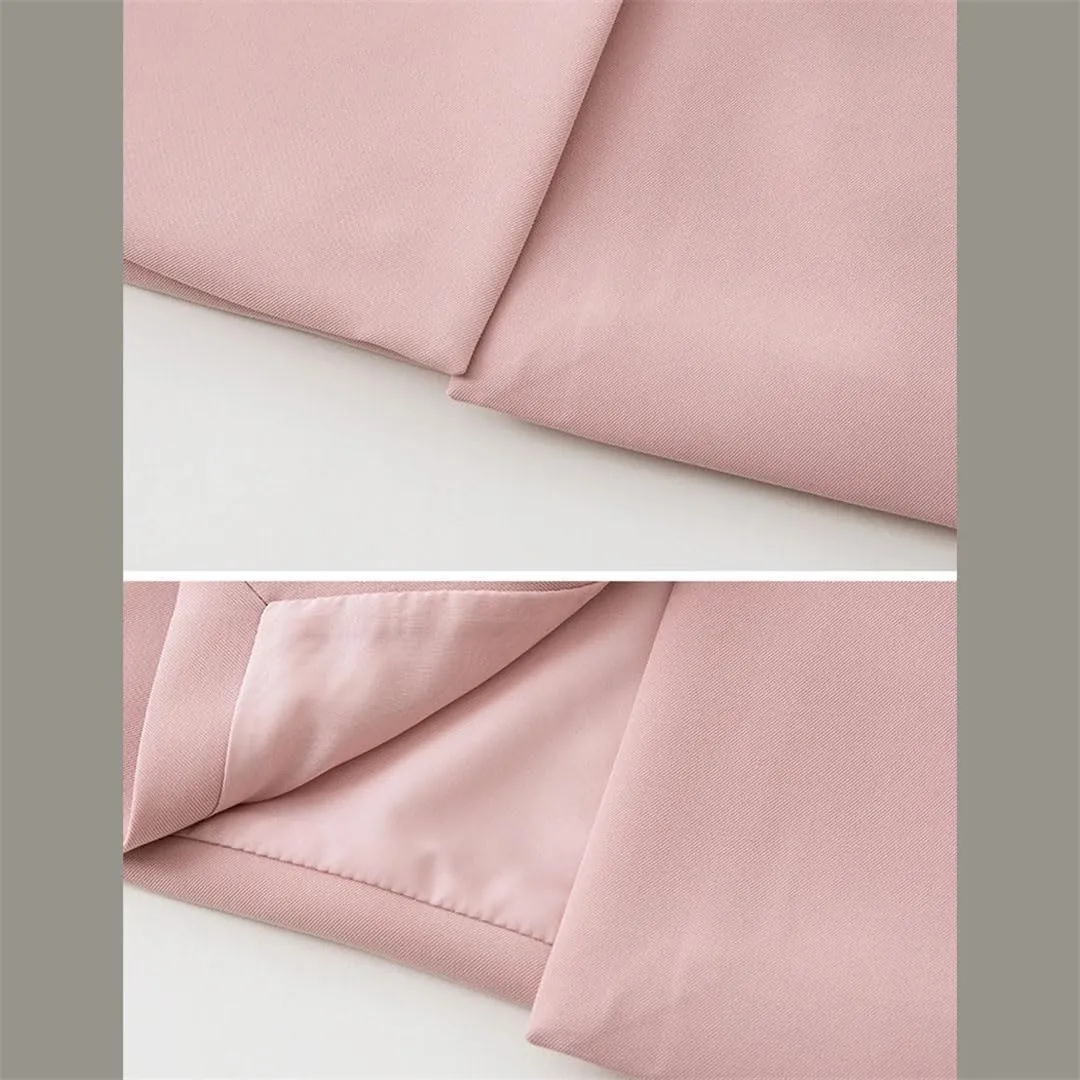 Women High Waist Straight Skirts Office Lady Slit Mid-Length Pencil Skirts