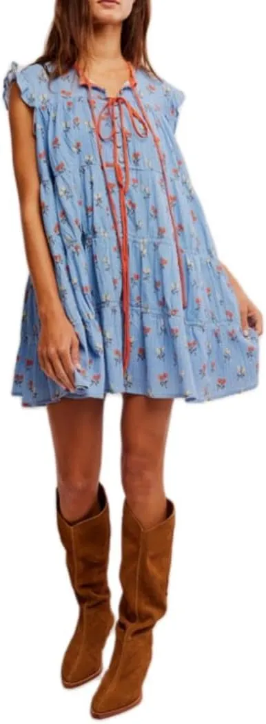 Women Patchwork Short Dress Y2k Floral V Neck Sleeveless Ruffle Mini Dress Cute Boho Babydoll Short Dresses Beachwear
