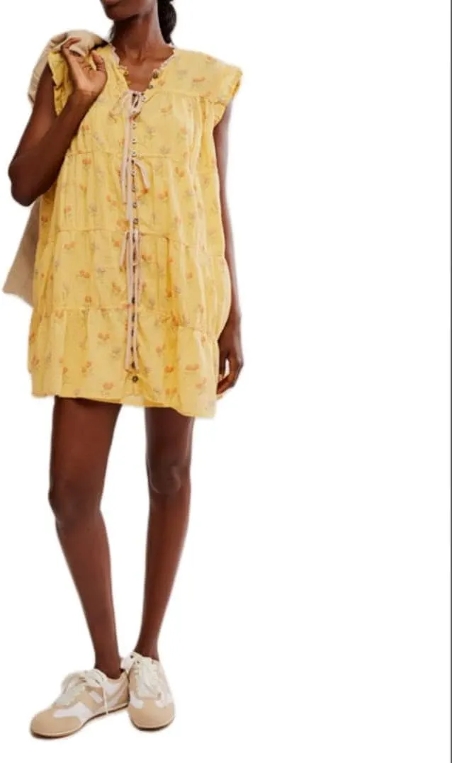 Women Patchwork Short Dress Y2k Floral V Neck Sleeveless Ruffle Mini Dress Cute Boho Babydoll Short Dresses Beachwear