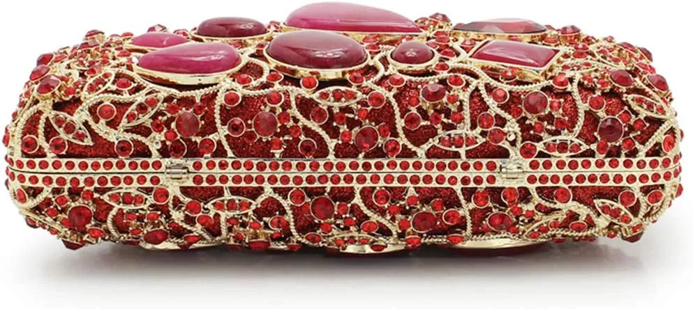 Women Rhinestone Evening-Bag Chain Wedding Clutch-Purse Luxury Handbag