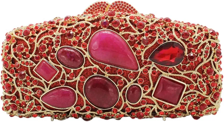 Women Rhinestone Evening-Bag Chain Wedding Clutch-Purse Luxury Handbag