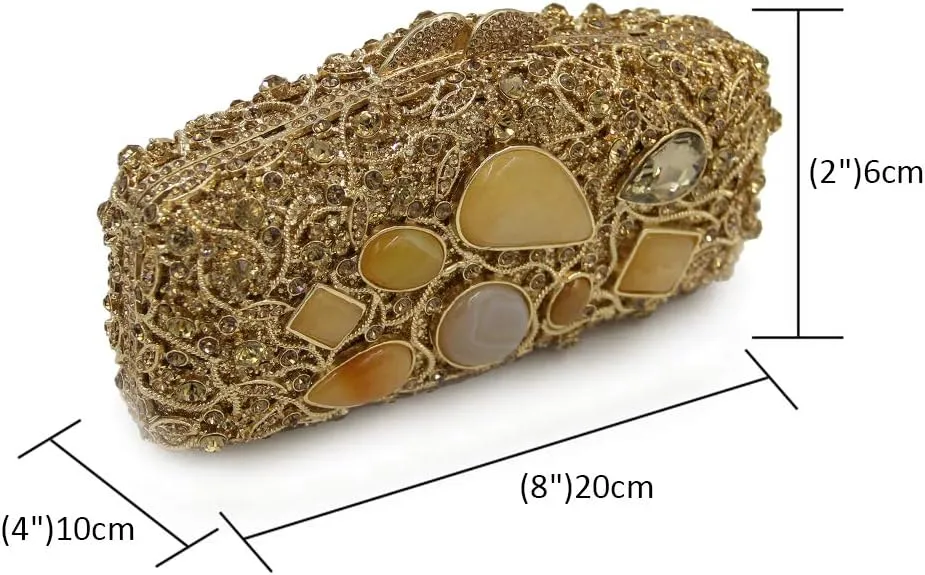 Women Rhinestone Evening-Bag Chain Wedding Clutch-Purse Luxury Handbag
