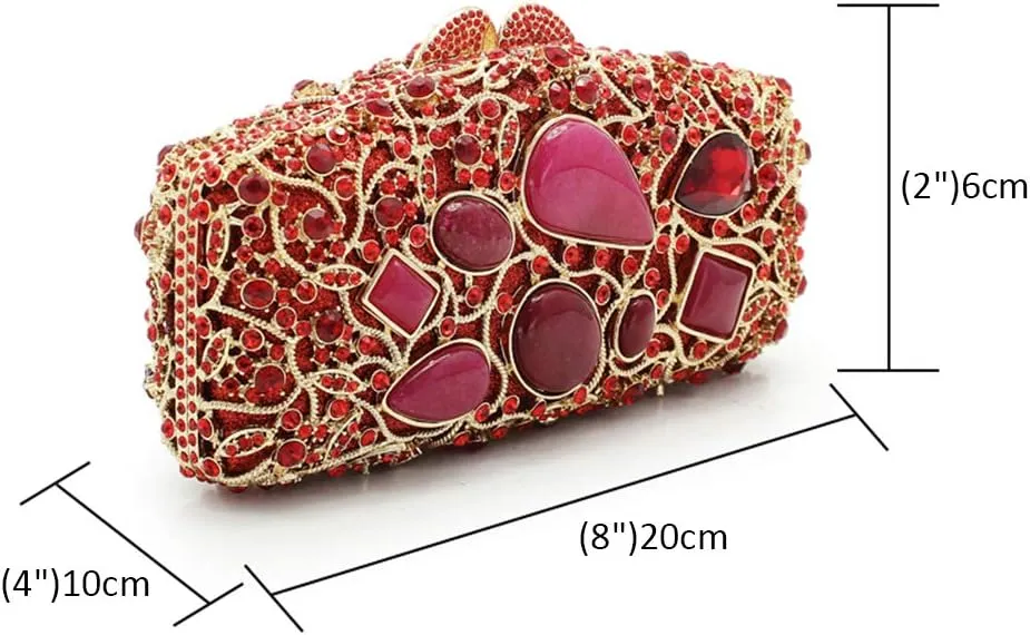 Women Rhinestone Evening-Bag Chain Wedding Clutch-Purse Luxury Handbag