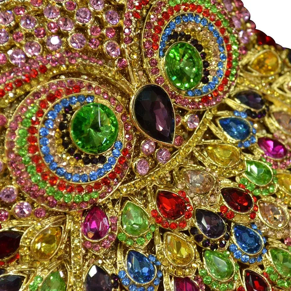 Women Rhinestone Handbag Wedding Ladies Evening-Bag Chain Luxury Clutch-Purse Owl