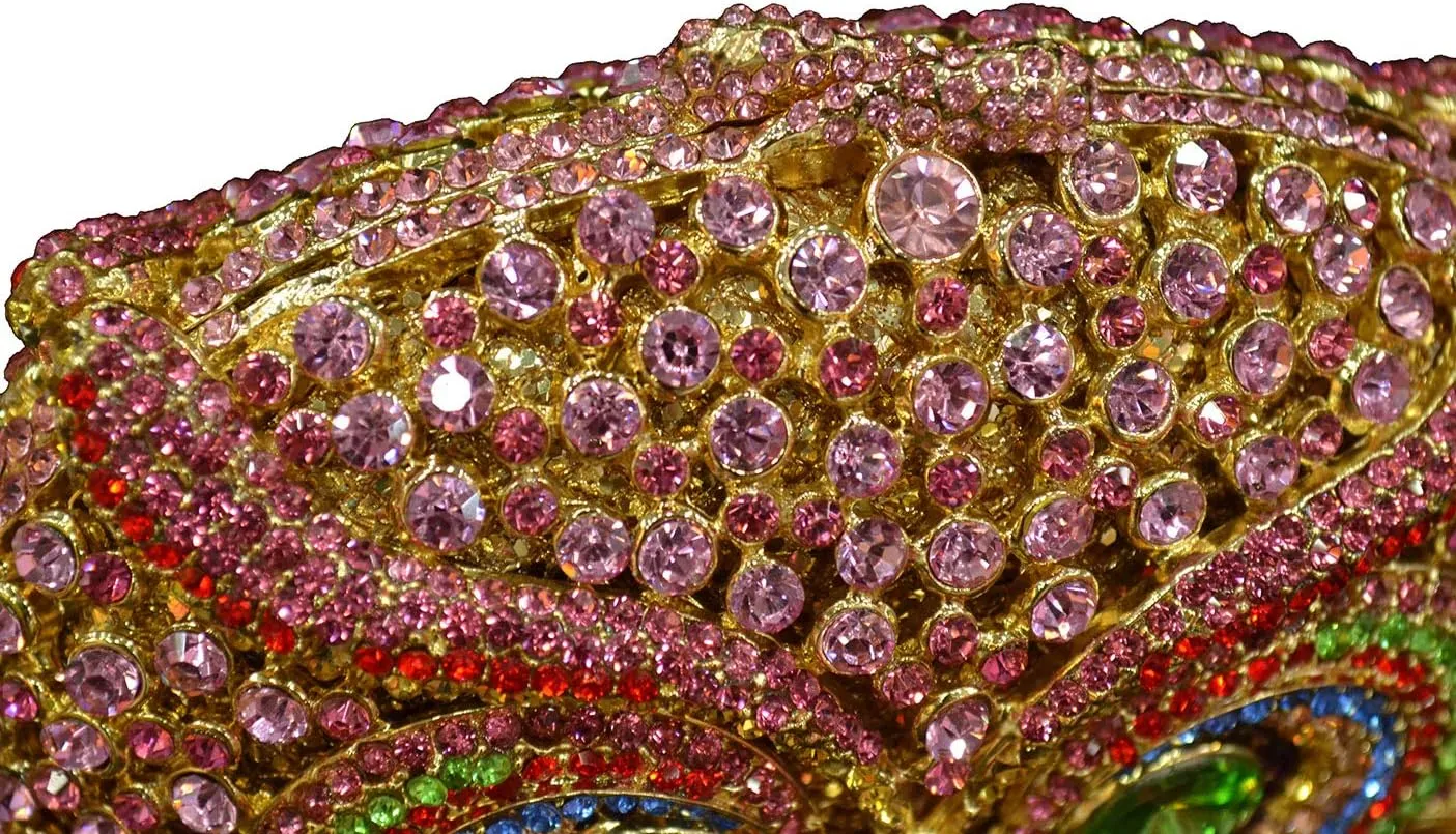 Women Rhinestone Handbag Wedding Ladies Evening-Bag Chain Luxury Clutch-Purse Owl