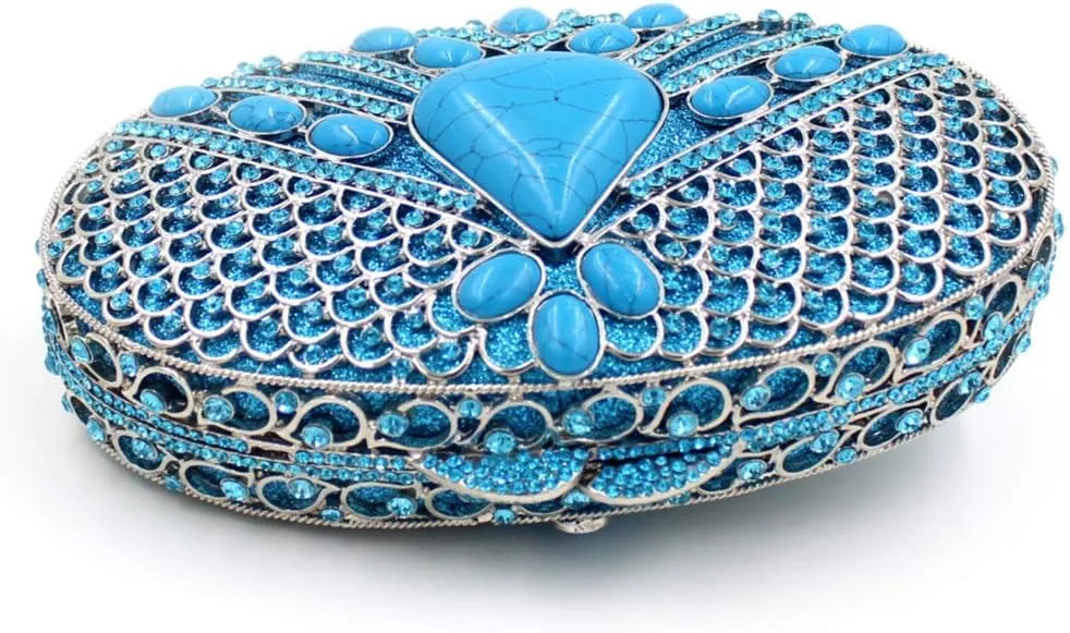 Women Rhinestone Wedding Evening-Bag Chain Luxury Clutch-Purse