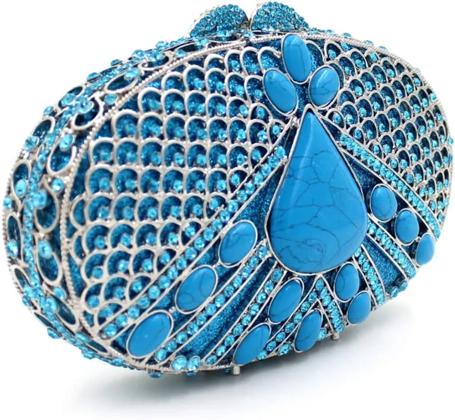 Women Rhinestone Wedding Evening-Bag Chain Luxury Clutch-Purse