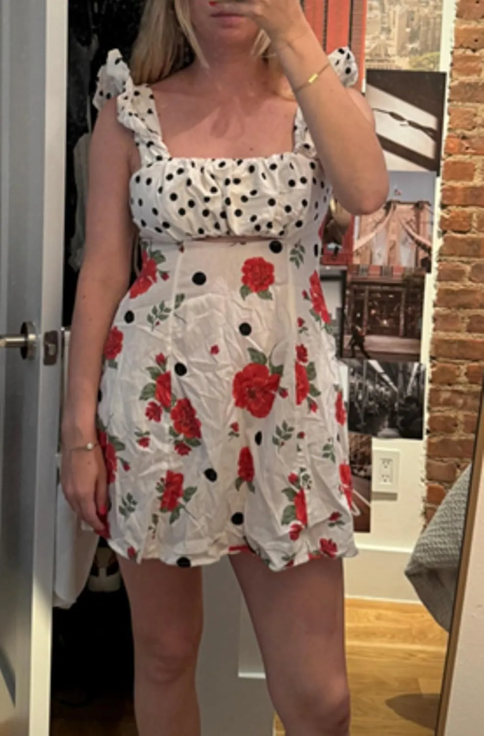 Women Ruffle Hem Floral Babydoll Dress Boho Flowy Tie Mini Dress Y2K Cute Print Short A Line Beach Sundress Streetwear