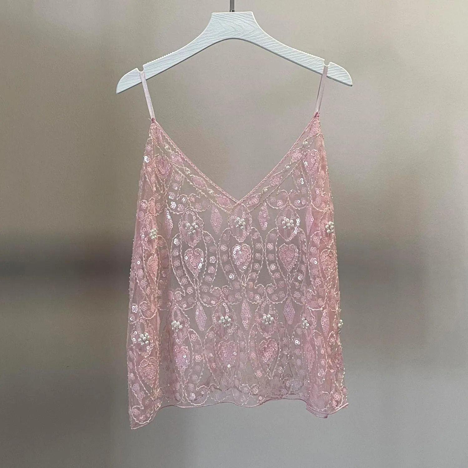 Women Sequin Cami Tops V Neck Sparkle Glitter Backless Shirts Going Out Party Club Sexy Sheer Camisole