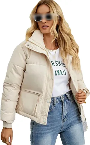 Women Short Parkas Jackets Autumn Winter Casual Pockets Thicken Outwear Casual Warm Snow Coat Cotton Padded Coats