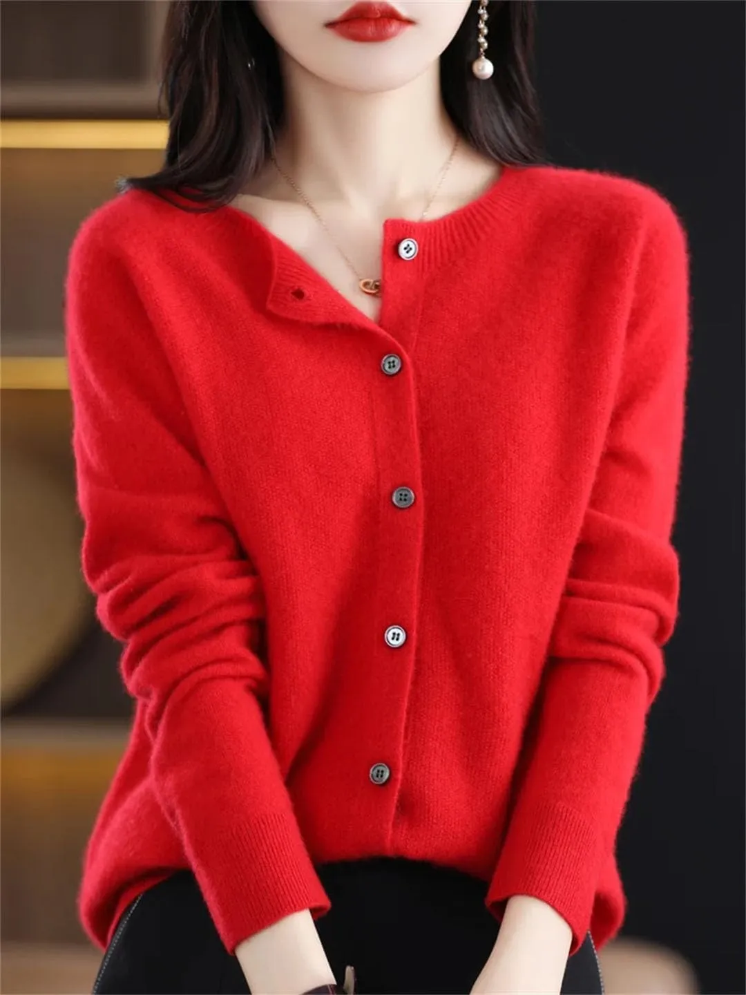 Women Spring Cardigan Sweater Clothing Knitwear Korean Tops