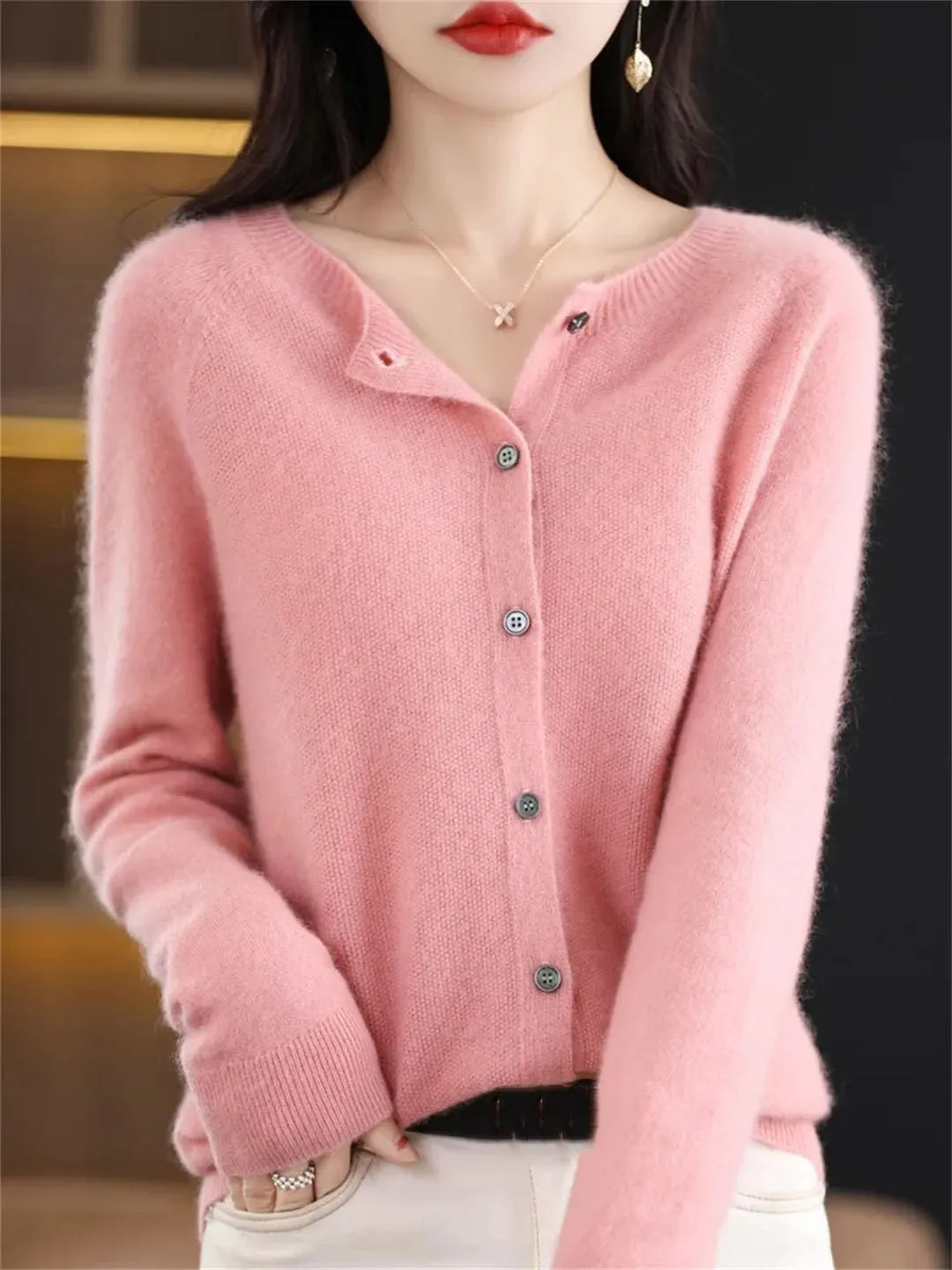 Women Spring Cardigan Sweater Clothing Knitwear Korean Tops