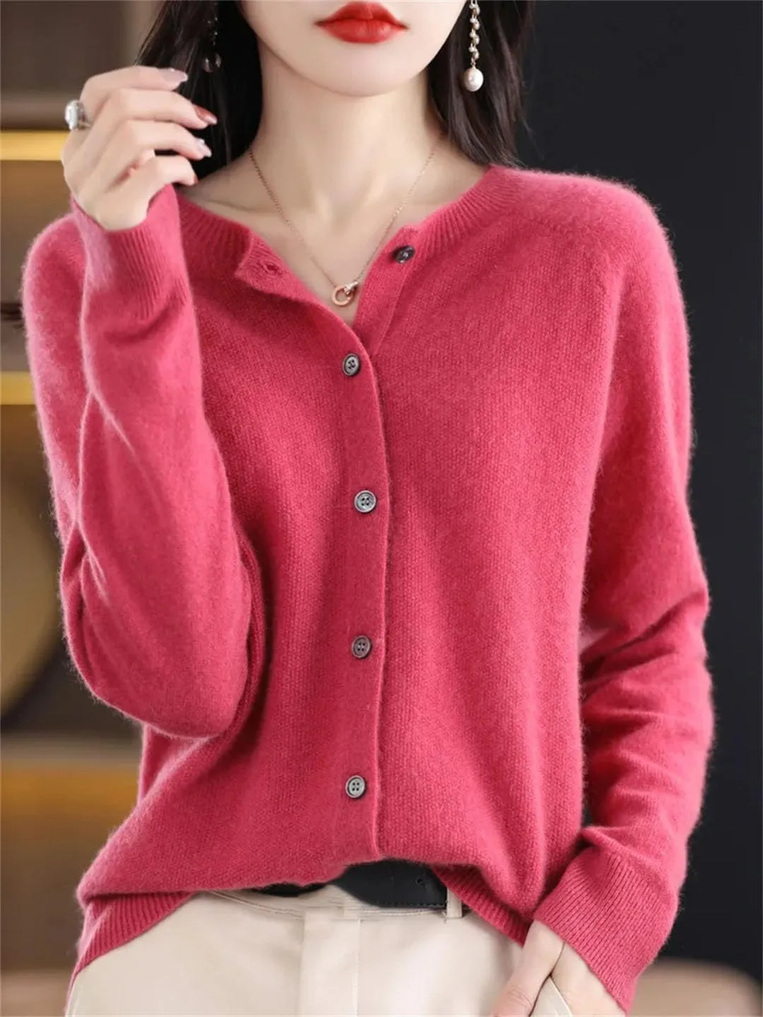 Women Spring Cardigan Sweater Clothing Knitwear Korean Tops