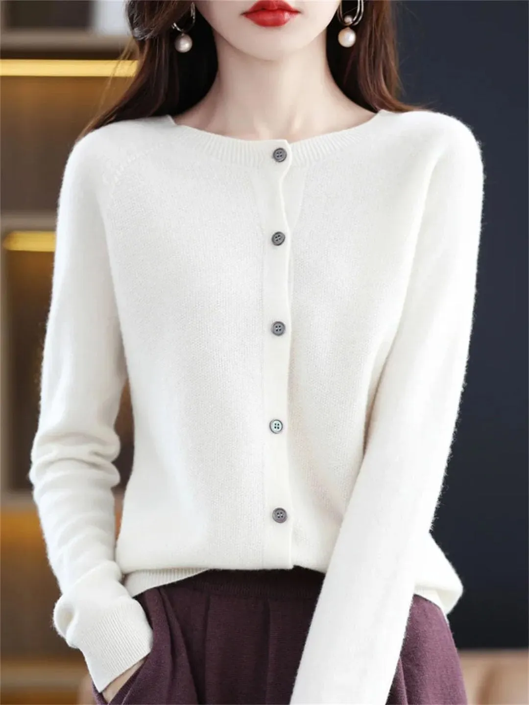 Women Spring Cardigan Sweater Clothing Knitwear Korean Tops