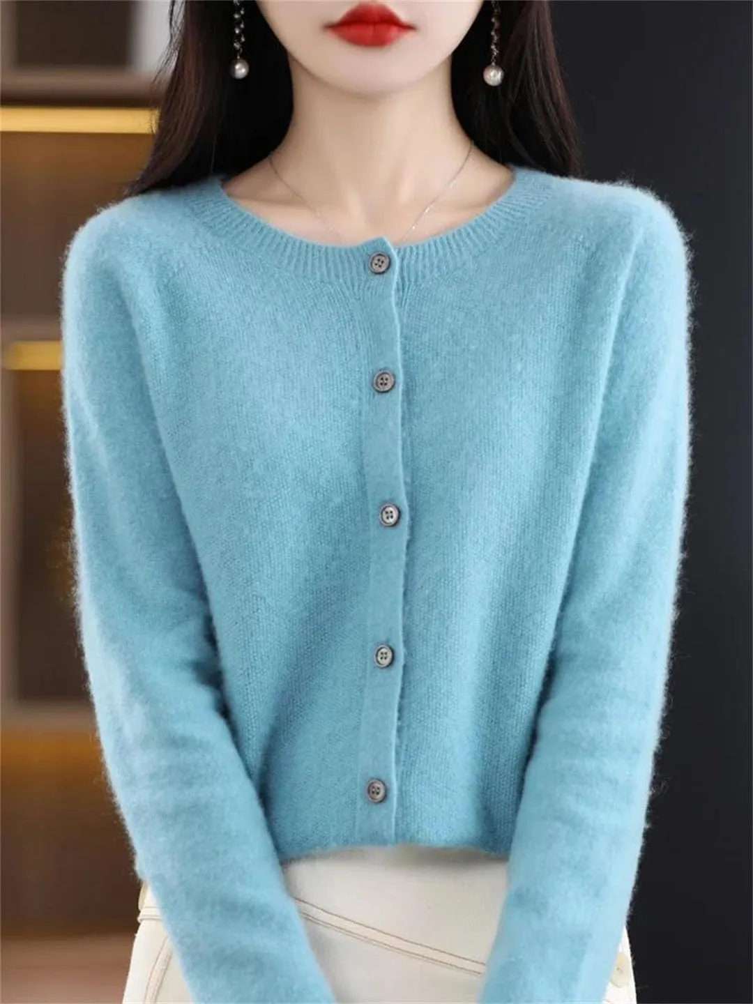 Women Spring Cardigan Sweater Clothing Knitwear Korean Tops