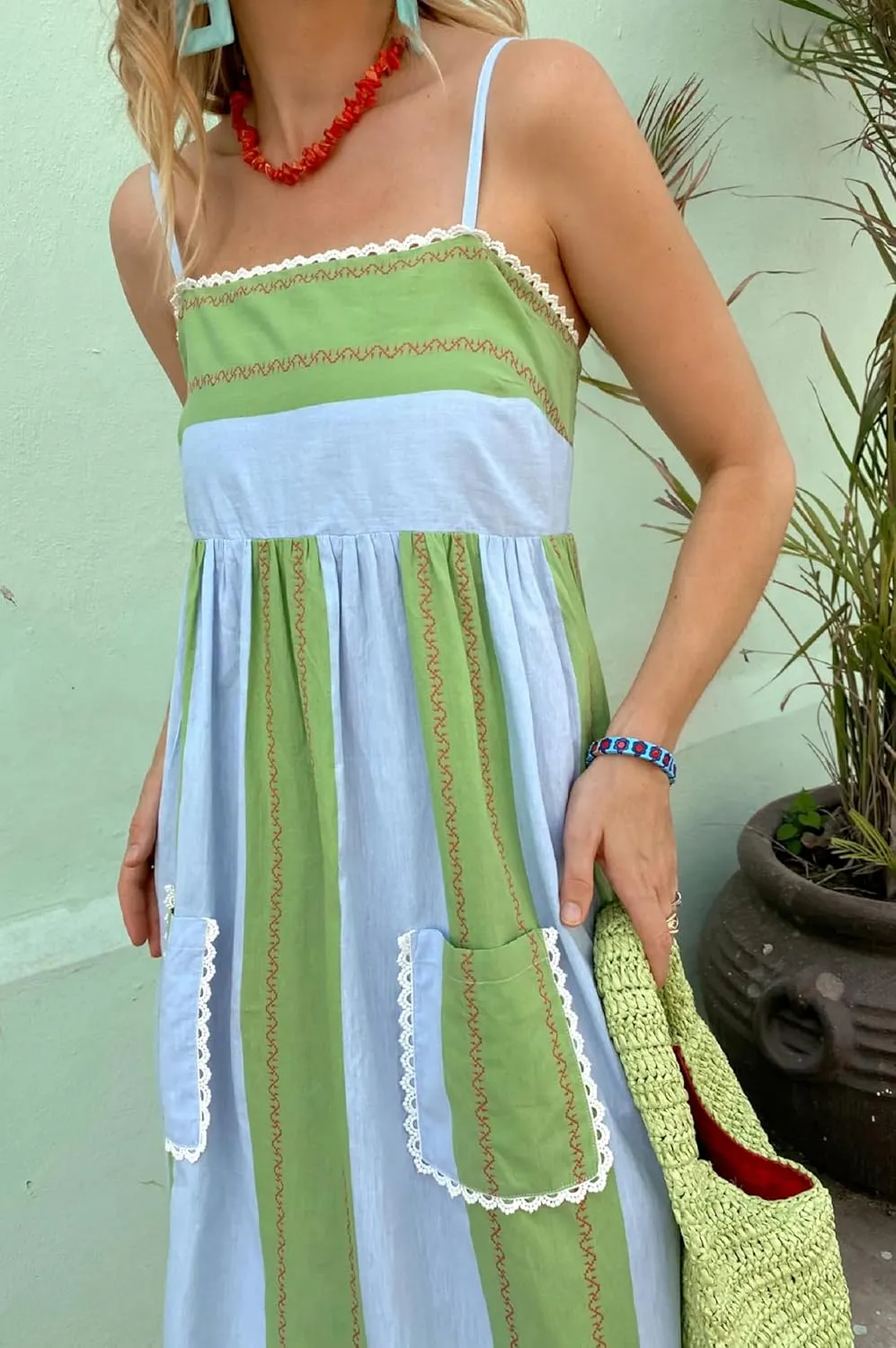 Women Summer Vocation Boho Floral Long Dress Sleeveless Flowy Tiered A Line Maxi Sundress Going Out Flower Beach Dress
