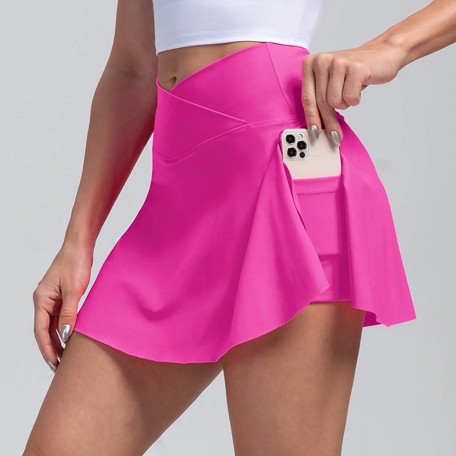 Women Tennis Skirts with Pockets Trendy High Waisted Golf Skirts Athletic Skorts Pleated Mini Skirt Workout Sport Pickleball