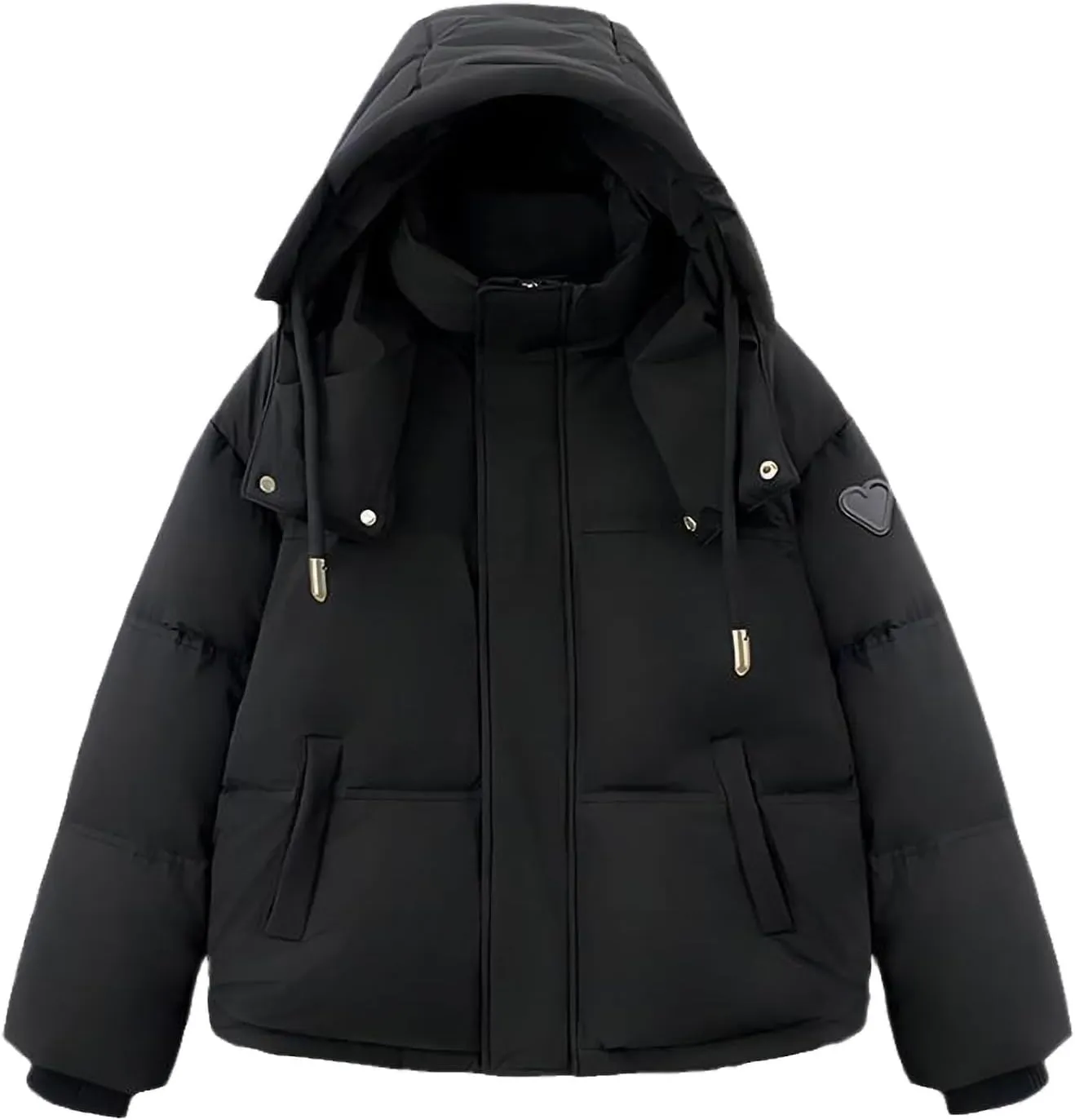 Women Thick Down Cotton Padded Cold Coat Female Plus Size Loose Overcoat Hooded Short Parkas Women Winter Oversize Jacket