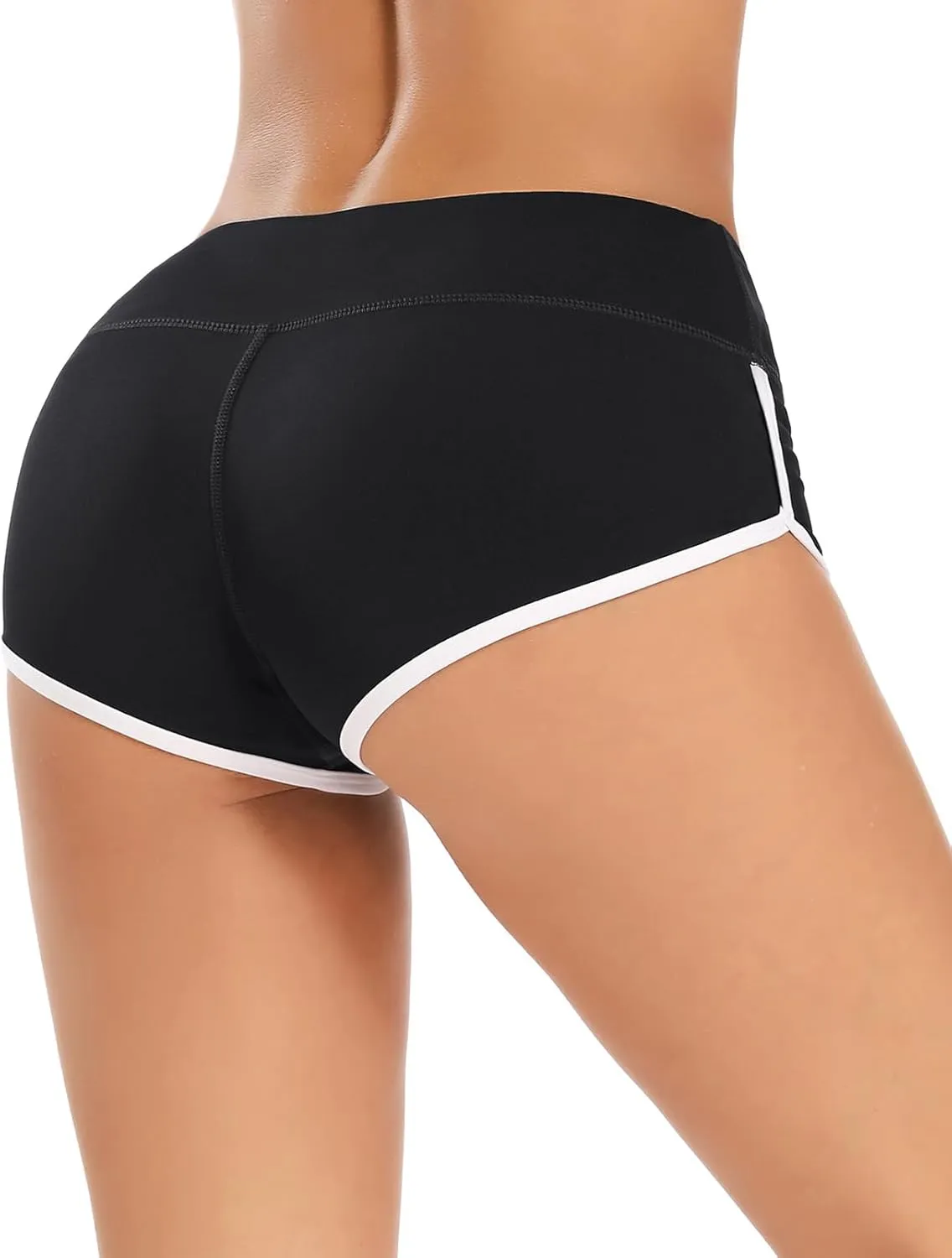 Women's Booty Shorts Workout Butt Lifting High Waist Yoga Running Gym Shorts