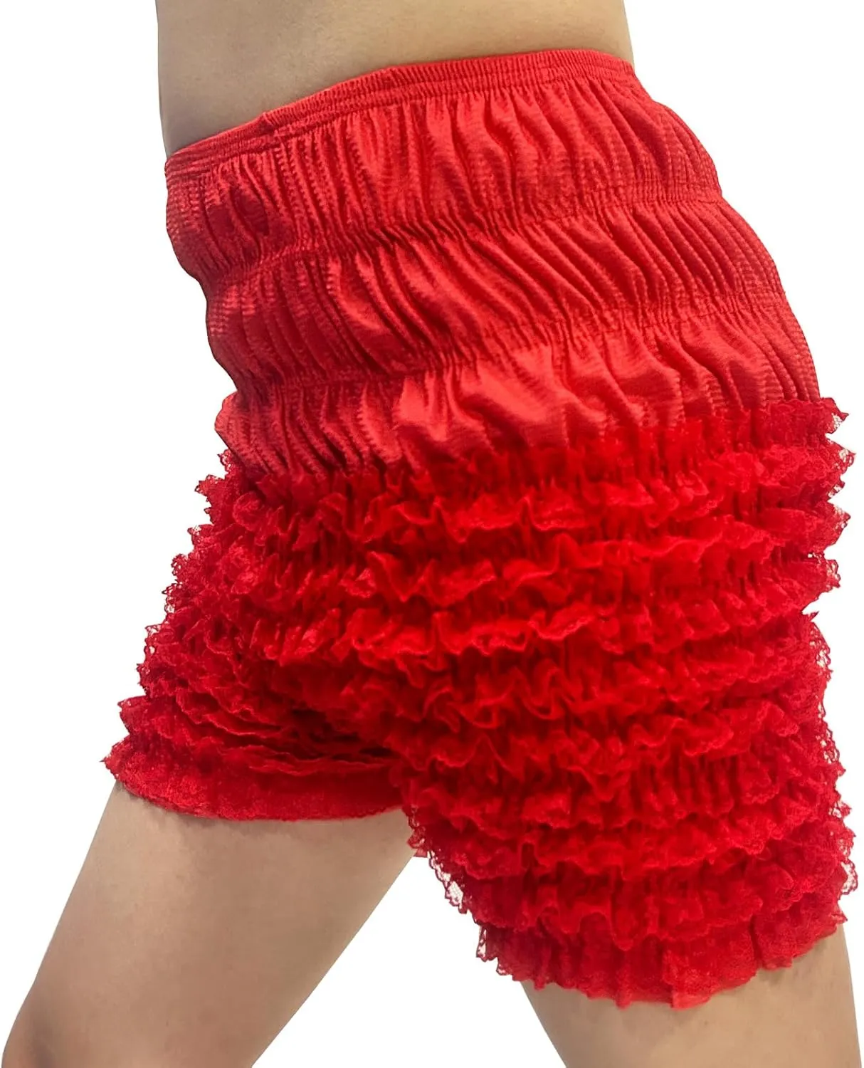Women's Boxer Bloomers Ruffled Lace Panties Tanga Dance Bloomers Sissy Pettipants Frilly BoyShorts Underwear Bottoms
